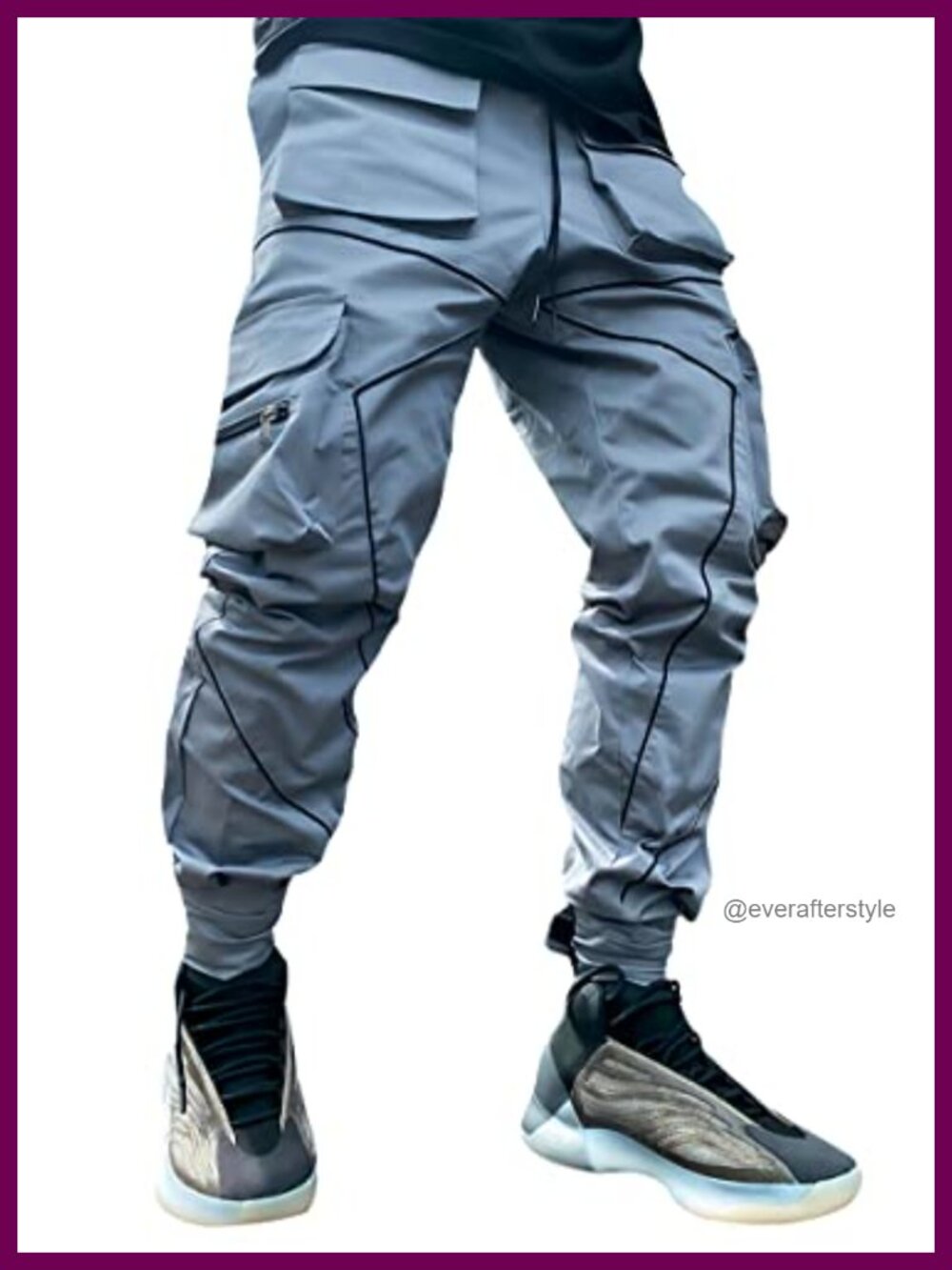 Men's Cargo Sweatpants Joggers with Pockets Tapered Streetwear Techwear